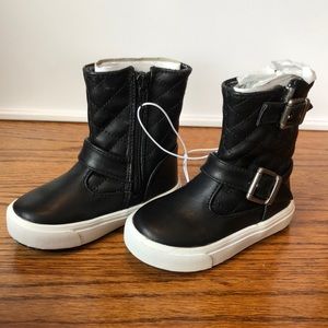 Brand new quilted black toddler boots